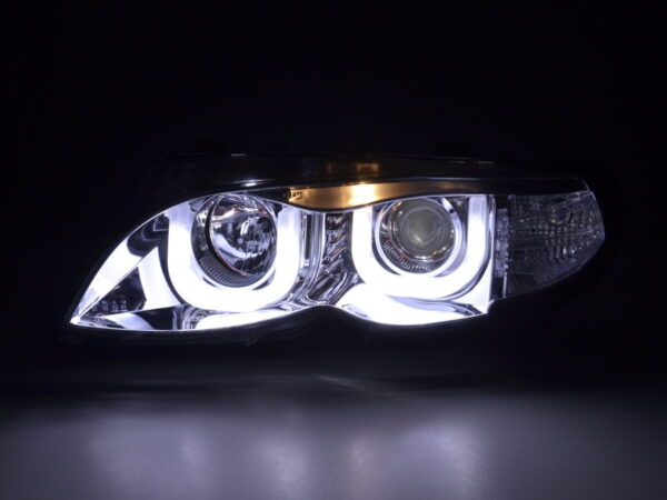 Phares Angel Eyes BMW 3er E46 Limo / Touring 02-05 chrome - – Image 3