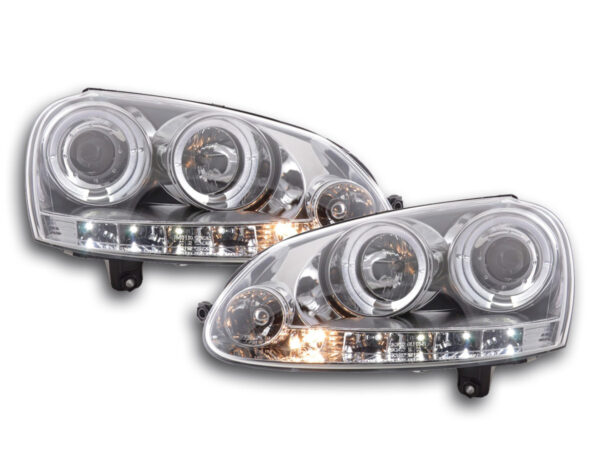 Phares pour VW Golf 5 03-08 chrome -