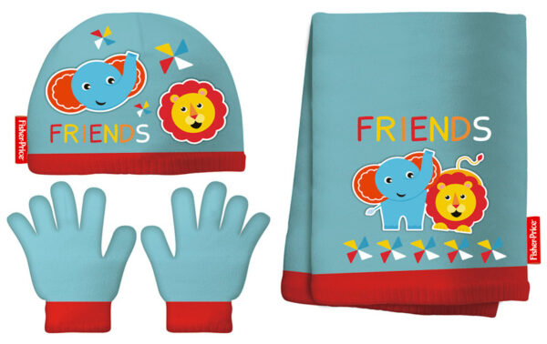 Bonnets ensemble d'accessoires junior acrylique bleu/rouge 3 pièces taille unique - Arditex – Image 6