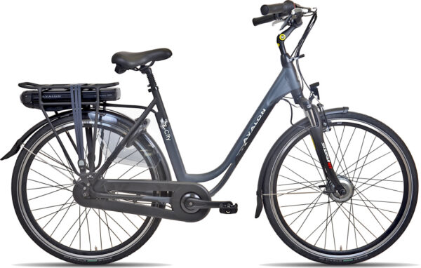 Vélos de ville électriques E-City+ 28 Pouces 54 cm Femme 7SP Rollerbrakes Anthracite - Avalon – Image 15