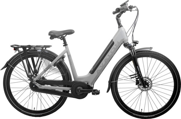Vélos de ville électriques E-Motive 28 Pouces 58 cm Femme 7SP Hydraulique Frein à disque Gris mat - Avalon – Image 11