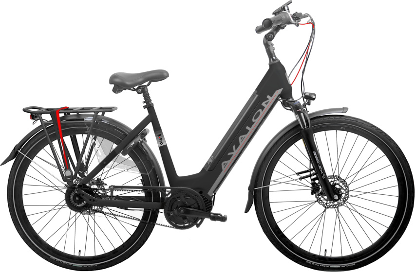 Vélos de ville électriques E-Pro 28 Pouces 54 cm Femme 8SP Hydraulique Frein à disque Noir mat - Avalon – Image 12