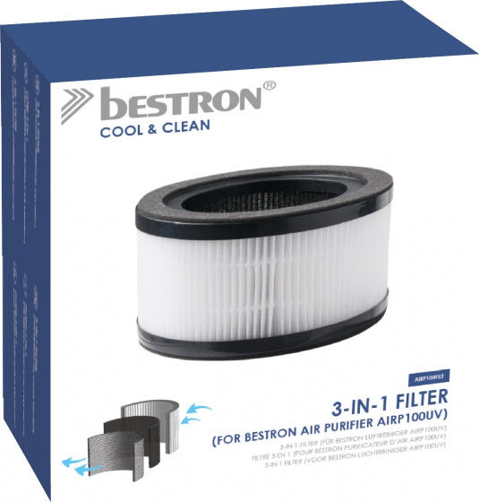 Contrôle du climat Airp100uv Filtre à air 3-en-1 Blanc/Noir - Bestron – Image 10