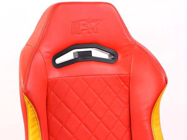 Chaise de jeu FK eGame Seats Siège de jeu eSports London rouge / jaune - – Image 2
