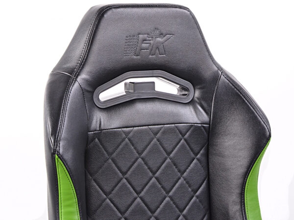 Chaise de jeu FK eGame Seats Siège de jeu eSports London noir / vert - – Image 2