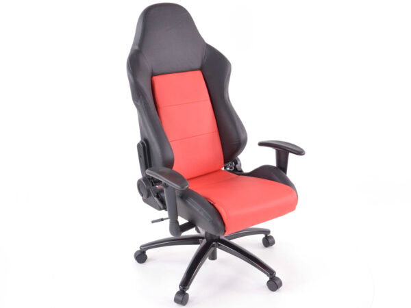 FK siège de sport chaise de bureau pivotante Santa Fe chaise de direction noir / rouge chaise de bureau chaise de bureau -