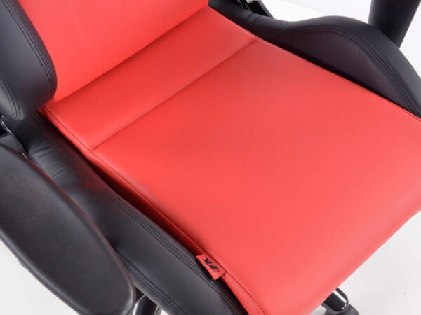 FK siège de sport chaise de bureau pivotante Santa Fe chaise de direction noir / rouge chaise de bureau chaise de bureau - – Image 6