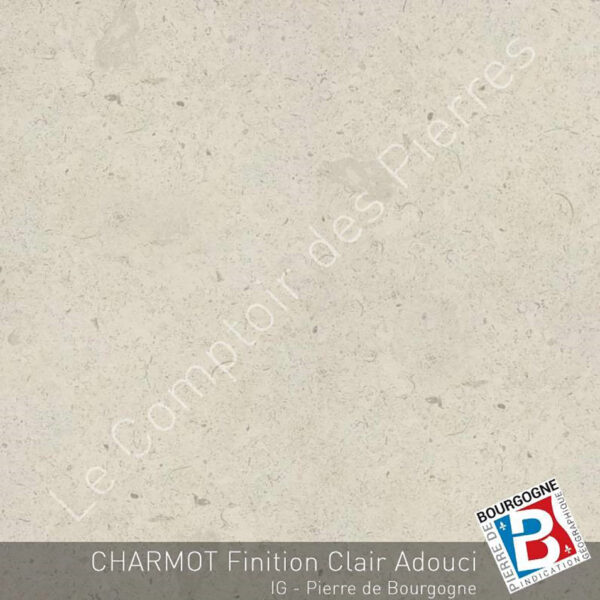 Vasque en pierre Pernand - 85 x 35 x 10 - Charmot Clair Adouci - COMPTOIR DES PIERRES – Image 2