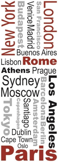 Wall decals Cities Sticker mural 290 x 220 cm Vinyle noir 21 pièces - Crearreda – Image 5