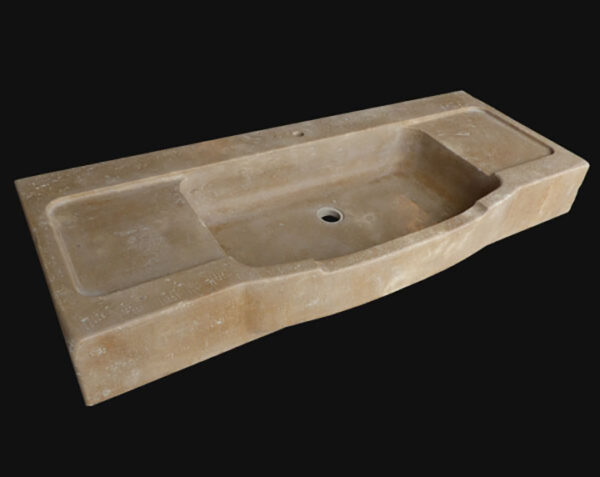 Evier massif Corton 1 bac - 100 x 65 x 15 - Lanvignes Antiquaire - COMPTOIR DES PIERRES – Image 3