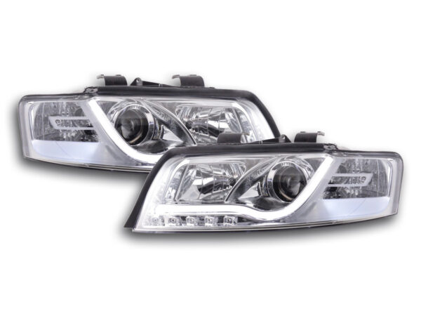 Phare Daylight à LED DRL look Audi A4 type 8E 01-04 chromé pour conduite à droite -