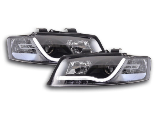 Phare Daylight LED look DRL Audi A4 type 8E 01-04 noir pour conduite à droite -