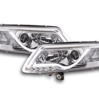 Phare Daylight à LED DRL look Audi A6 type 4F 04-08 chromé pour conduite à droite -
