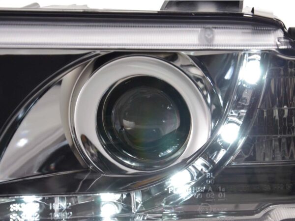 Phares Daylight Feux de jour à LED BMW Série 3 E36 Coupé / Cabrio 92-98 chromé pour conduite à droite - – Image 5