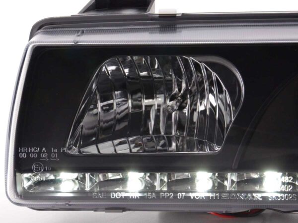 Phares Daylight Feux de jour à LED BMW Série 3 E36 Limo / Touring noir pour conduite à droite - – Image 6