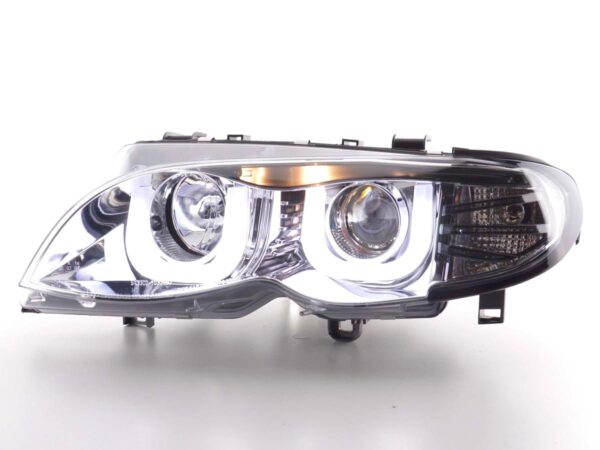 Phare Daylight LED look DRL BMW Série 3 E46 Limo / Touring 02-05 chrome pour conduite à droite - – Image 2