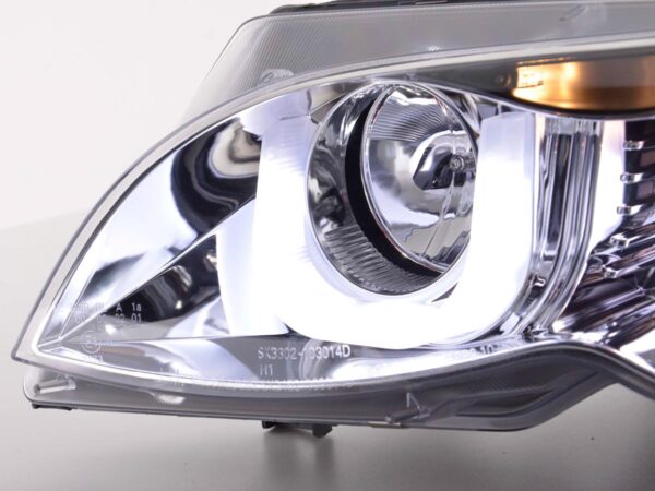Phare Daylight LED look DRL BMW Série 3 E46 Limo / Touring 02-05 chrome pour conduite à droite - – Image 6