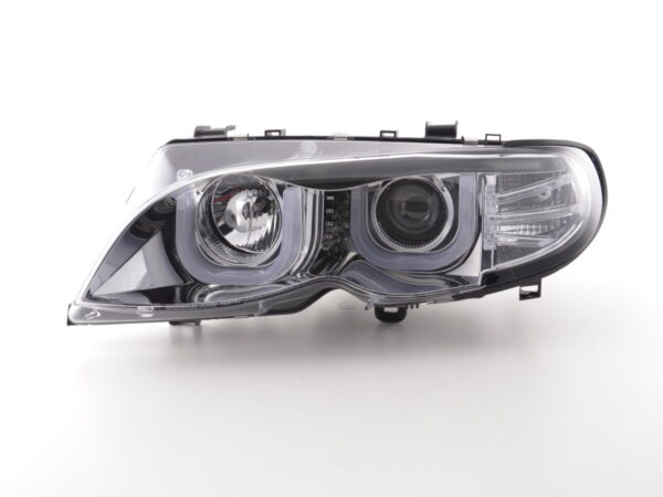 Phares angel eyes BMW Série 3 E46 Limo / Touring 02-05 chrome pour conduite à droite - – Image 3