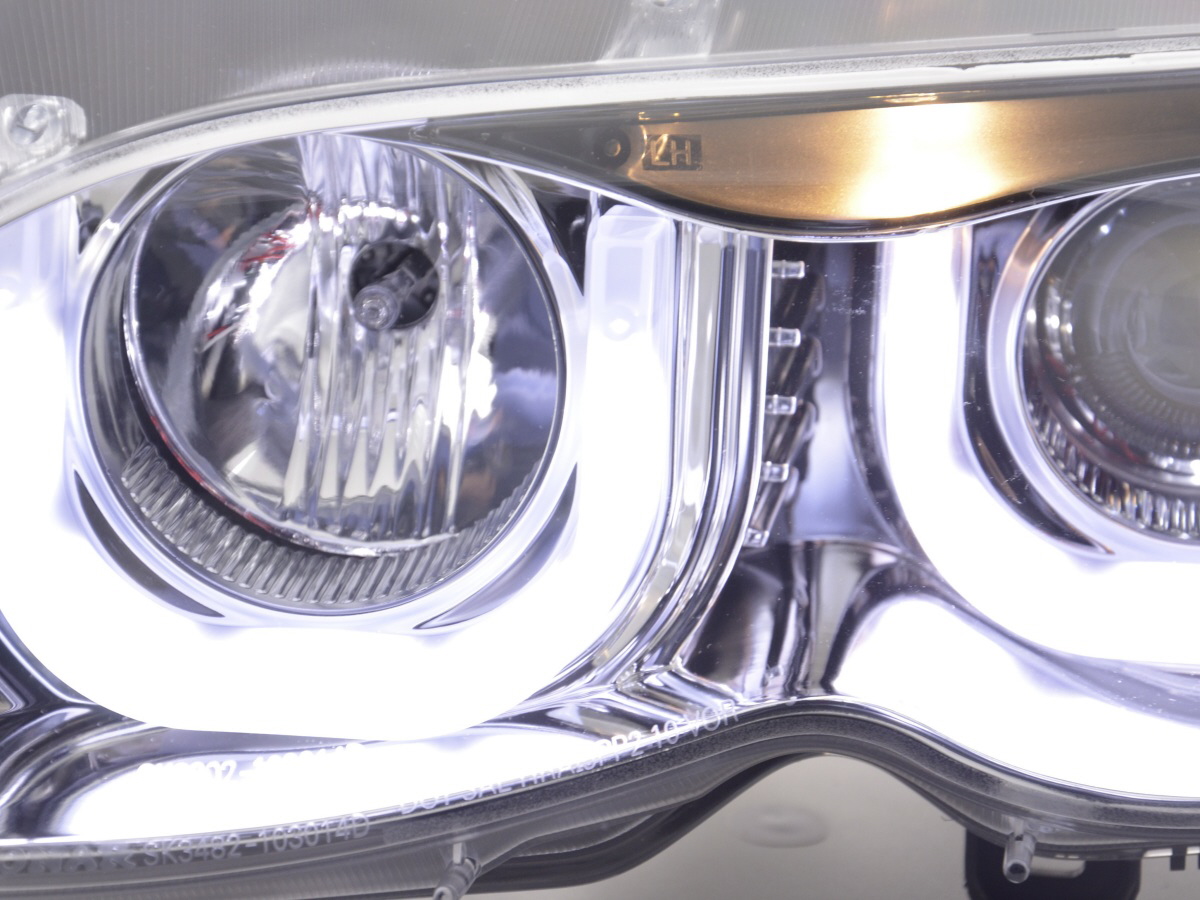 Phares angel eyes BMW Série 3 E46 Limo / Touring 02-05 chrome pour conduite à droite - – Image 4