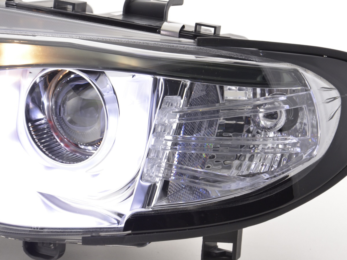 Phares angel eyes BMW Série 3 E46 Limo / Touring 02-05 chrome pour conduite à droite - – Image 5