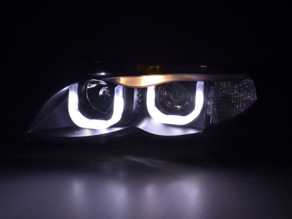 Phares Angel Eye BMW Série 3 E46 Limo / Touring 02-05 noir pour conduite à droite - – Image 2