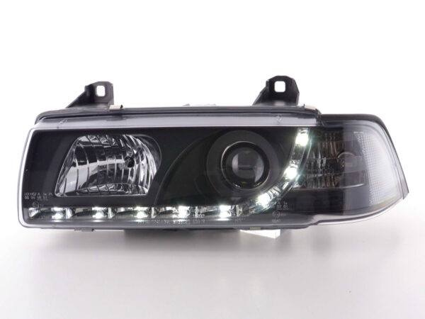 Phare Daylight LED Feux de jour à LED BMW Série 3 E36 Coupé 92-99 noir - – Image 2
