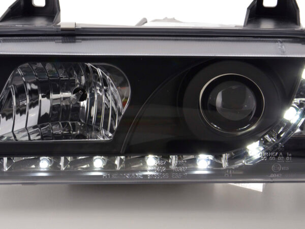 Phare Daylight LED Feux de jour à LED BMW Série 3 E36 Coupé 92-99 noir - – Image 6