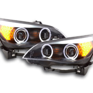 Phares pour BMW Série 5 E60 / E61 03-07 noir -