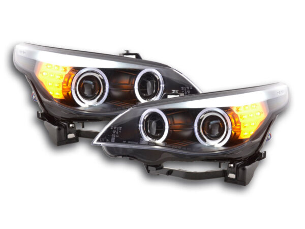 Phares pour BMW Série 5 E60 / E61 03-07 noir -
