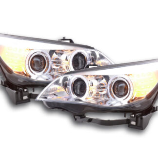 Phares pour BMW Série 5 E60 / E61 03-07 chrome -