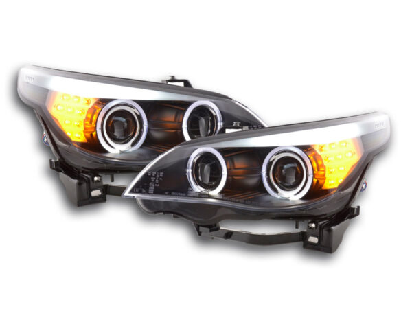 Phares pour BMW Série 5 E60 / E61 03-07 noir -