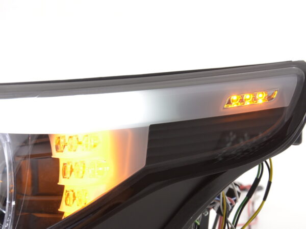 Phares Xenon Angel Eyes LED BMW Série 5 E60 / E61 03-04 noir pour conduite à droite - – Image 6