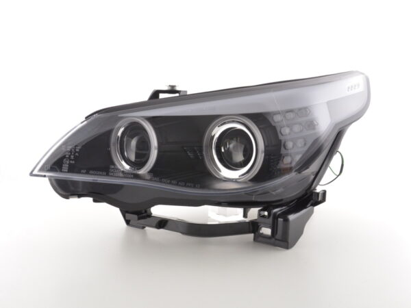 Phare avant Xenon Angel Eyes CCFL BMW Série 5 E60 / E61 05-08 noir pour conduite à droite - – Image 5