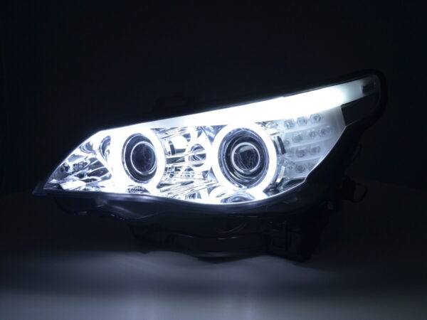 Phares avant xenon angel eyes CCFL BMW 5er E60 / E61 03-04 chrome - – Image 3