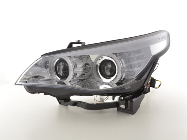 Phares avant xenon angel eyes CCFL BMW 5er E60 / E61 03-04 chrome - – Image 5