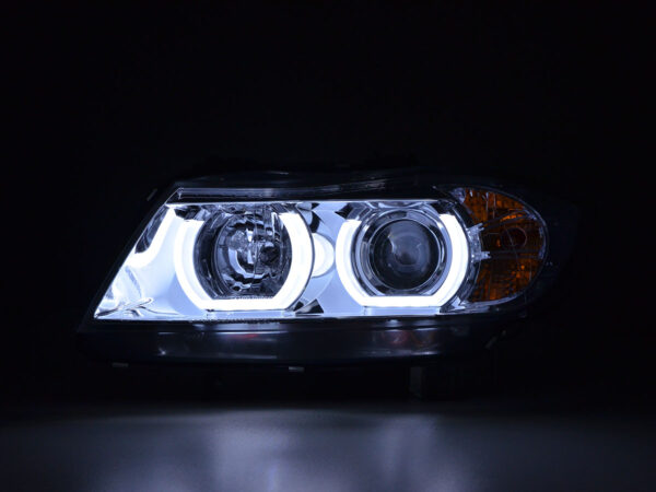 Phare Daylight LED DRL look BMW 3er E90 / E91 05-08 chrome - – Image 2