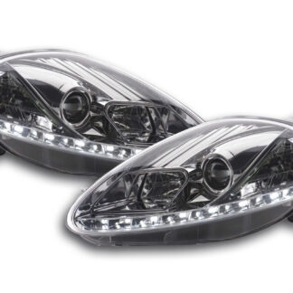 Phares Daylight LED feux de jour Fiat Grande Punto 199 05-08 chrome -