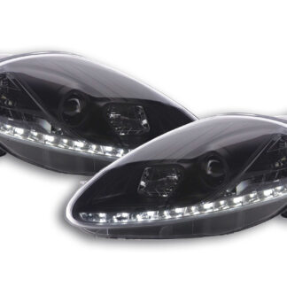 Phare Daylight LED feux de jour Fiat Grande Punto 199 noir -