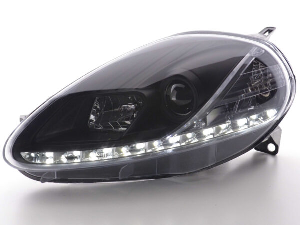 Phare Daylight LED feux de jour Fiat Grande Punto 199 noir - – Image 2