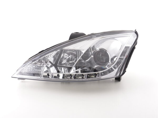 Phare Daylight à LED DRL look Ford Focus 3/4/5 portes. 01-04 chrome pour véhicules avec direction à droite - – Image 3