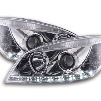 Phare Daylight LED DRL look Mercedes Classe C type W204 07-10 chrome -