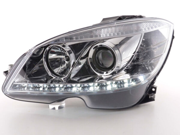 Phare Daylight LED DRL look Mercedes Classe C type W204 07-10 chrome - – Image 2