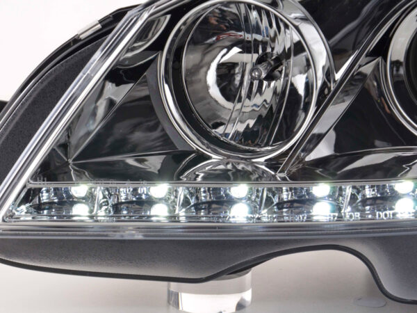 Phare Daylight LED DRL look Mercedes Classe C type W204 07-10 chrome - – Image 5