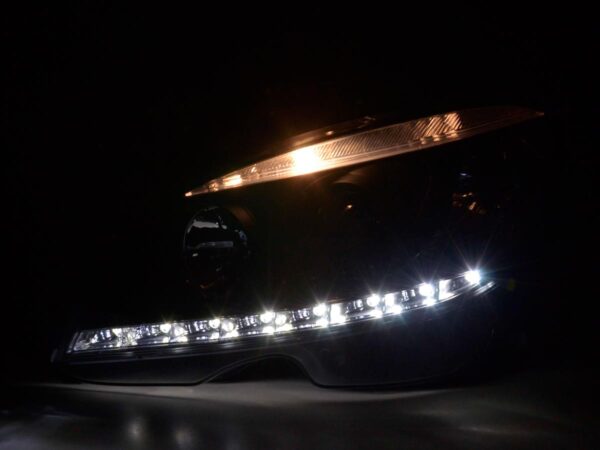 Phare Daylight LED DRL look Mercedes Classe C type W204 07-10 noir - – Image 3
