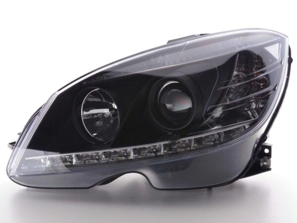 Phare Daylight LED DRL look Mercedes Classe C type W204 07-10 noir - – Image 4