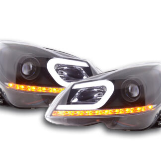 Phare Daylight LED DRL look Mercedes Classe C W204 11-14 noir -
