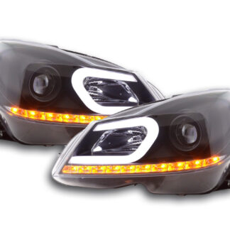 Phare Daylight LED DRL look Mercedes Classe C W204 11-14 noir -