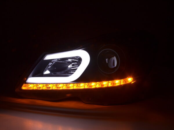 Phare Daylight LED DRL look Mercedes Classe C W204 11-14 noir - – Image 3