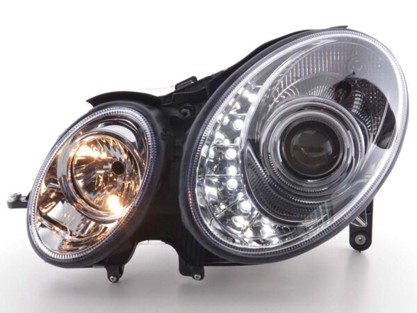 Phare Daylight LED DRL look Mercedes Classe E 211 02-06 chrome - – Image 2