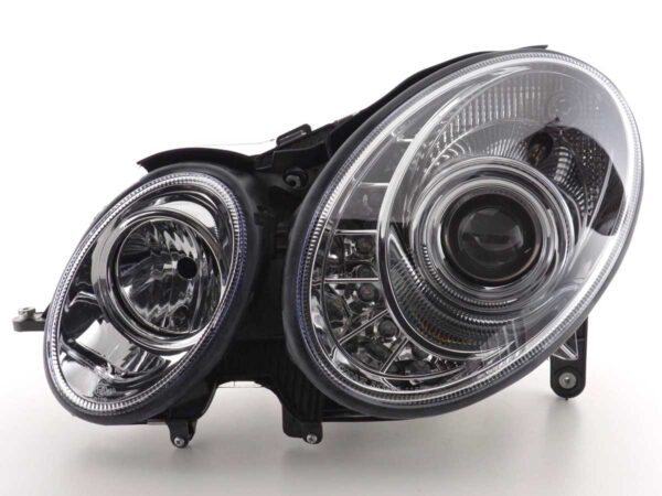 Phare Daylight LED DRL look Mercedes Classe E 211 02-06 chrome - – Image 4
